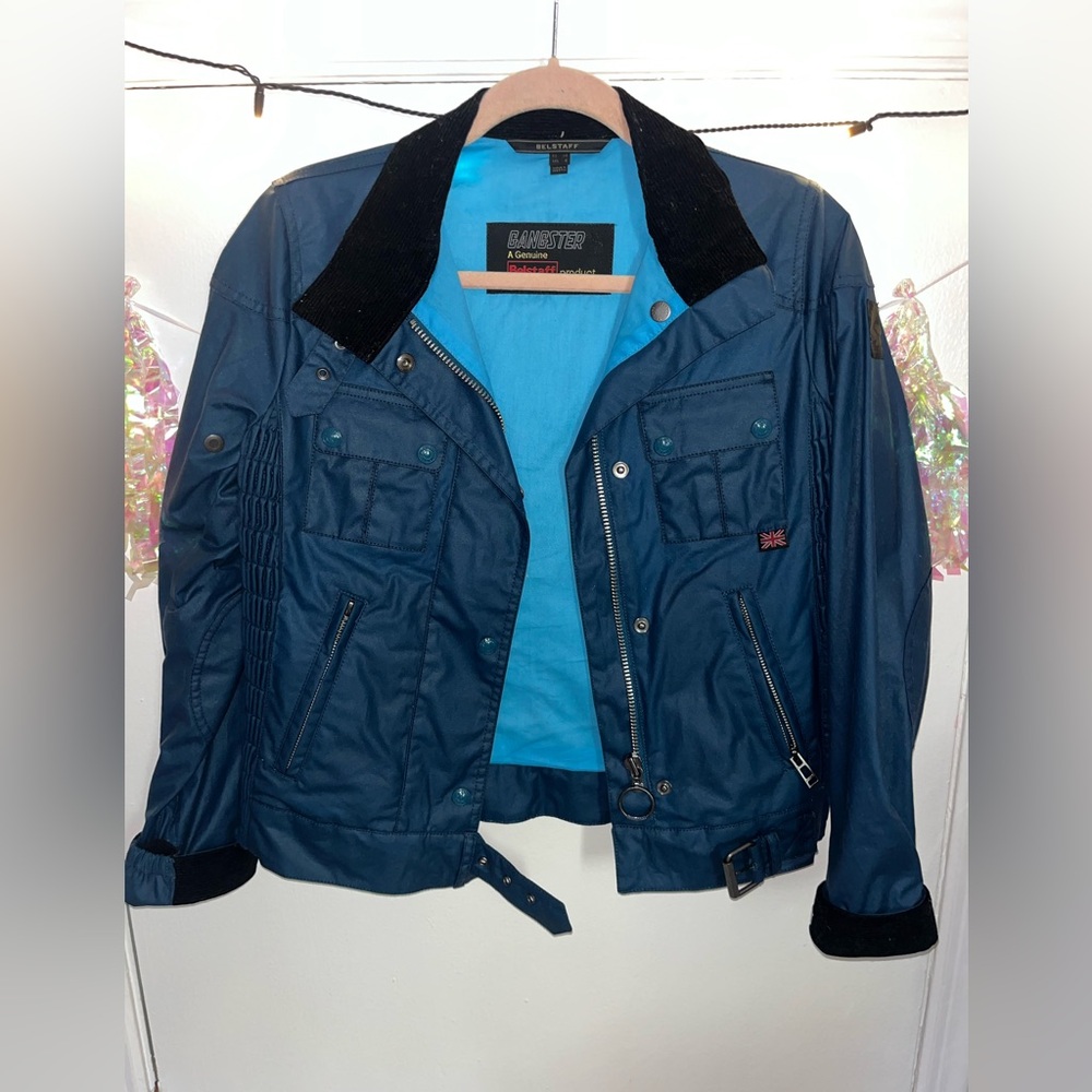 Belstaff Gangster Waxed Jacket in blue